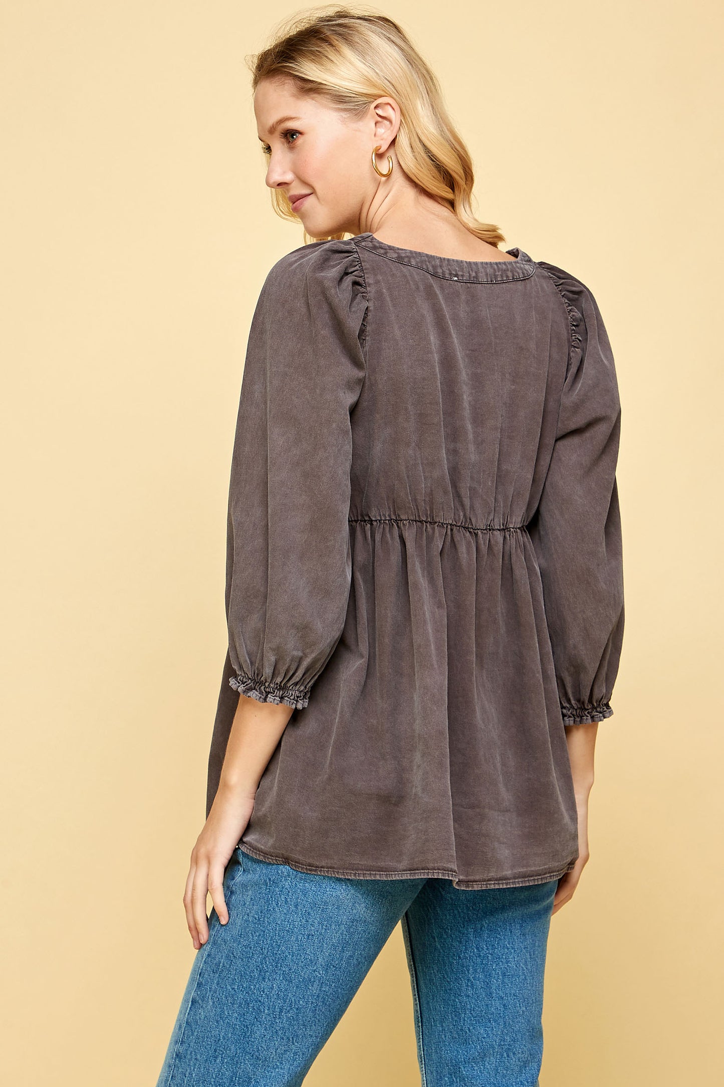 BABYDOLL COTTON DENIM TUNIC