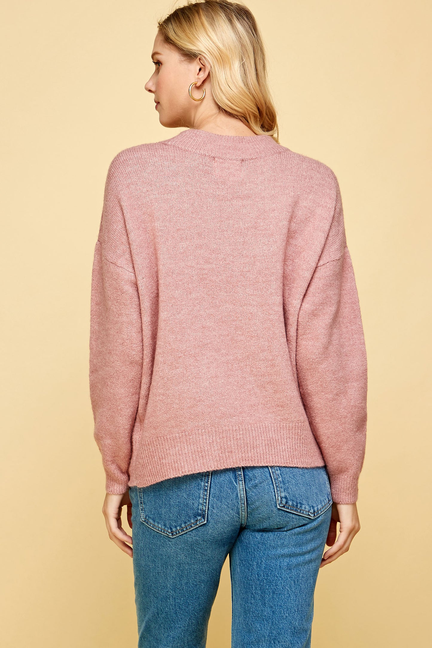 EMBELLISHED PINK SWEATER