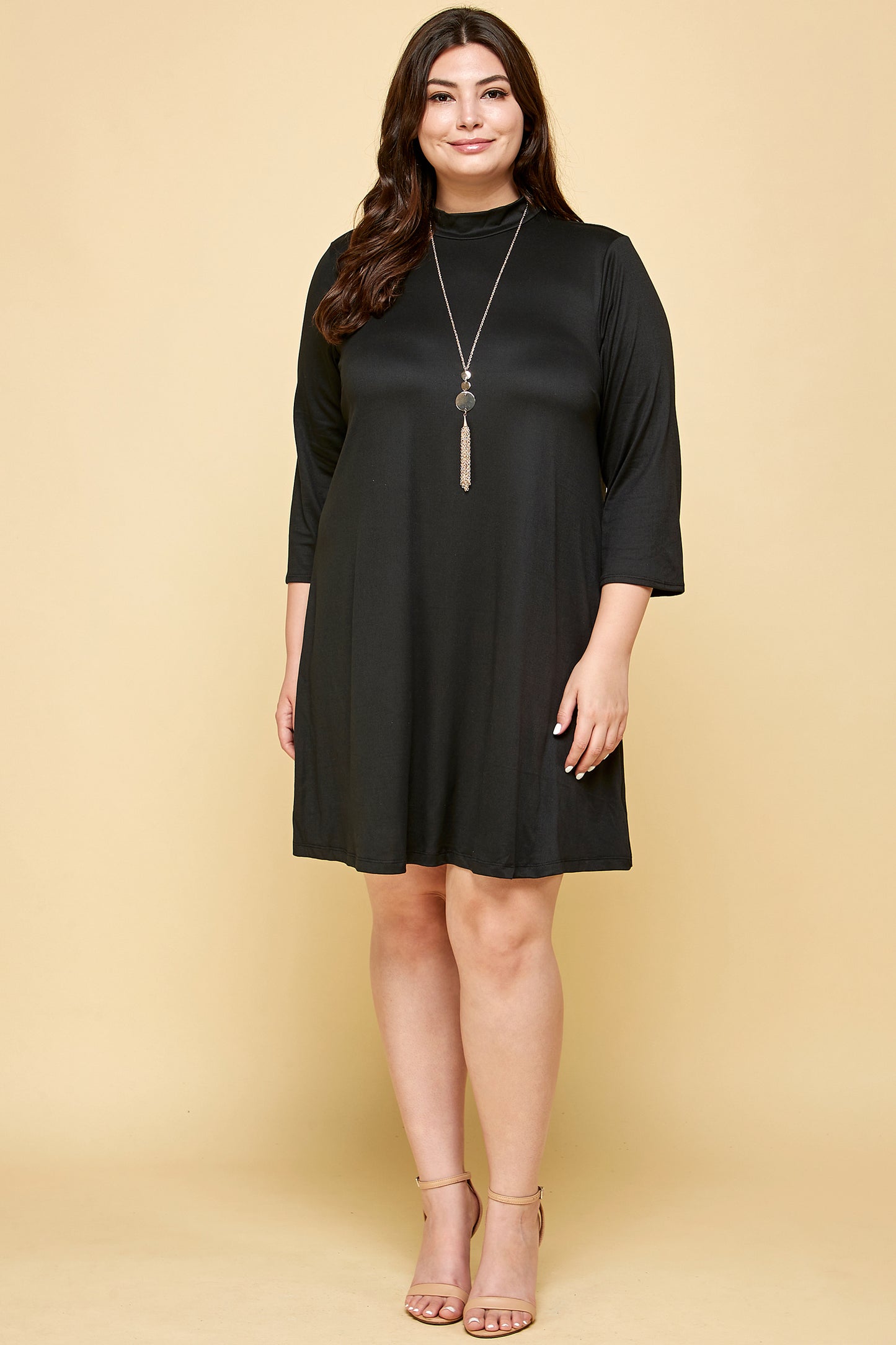 BLACK SWING NECKLACE DRESS