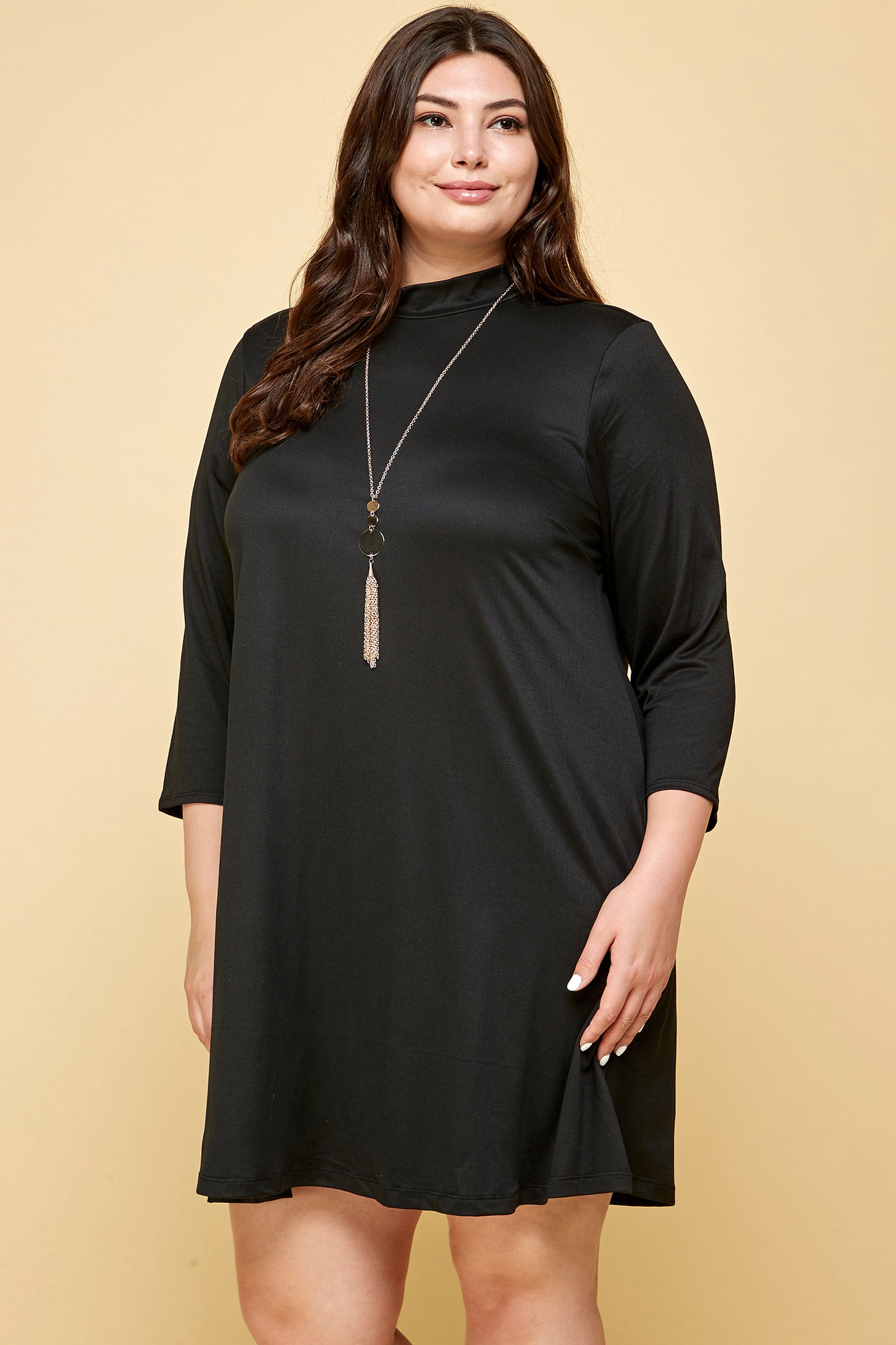 BLACK SWING NECKLACE DRESS