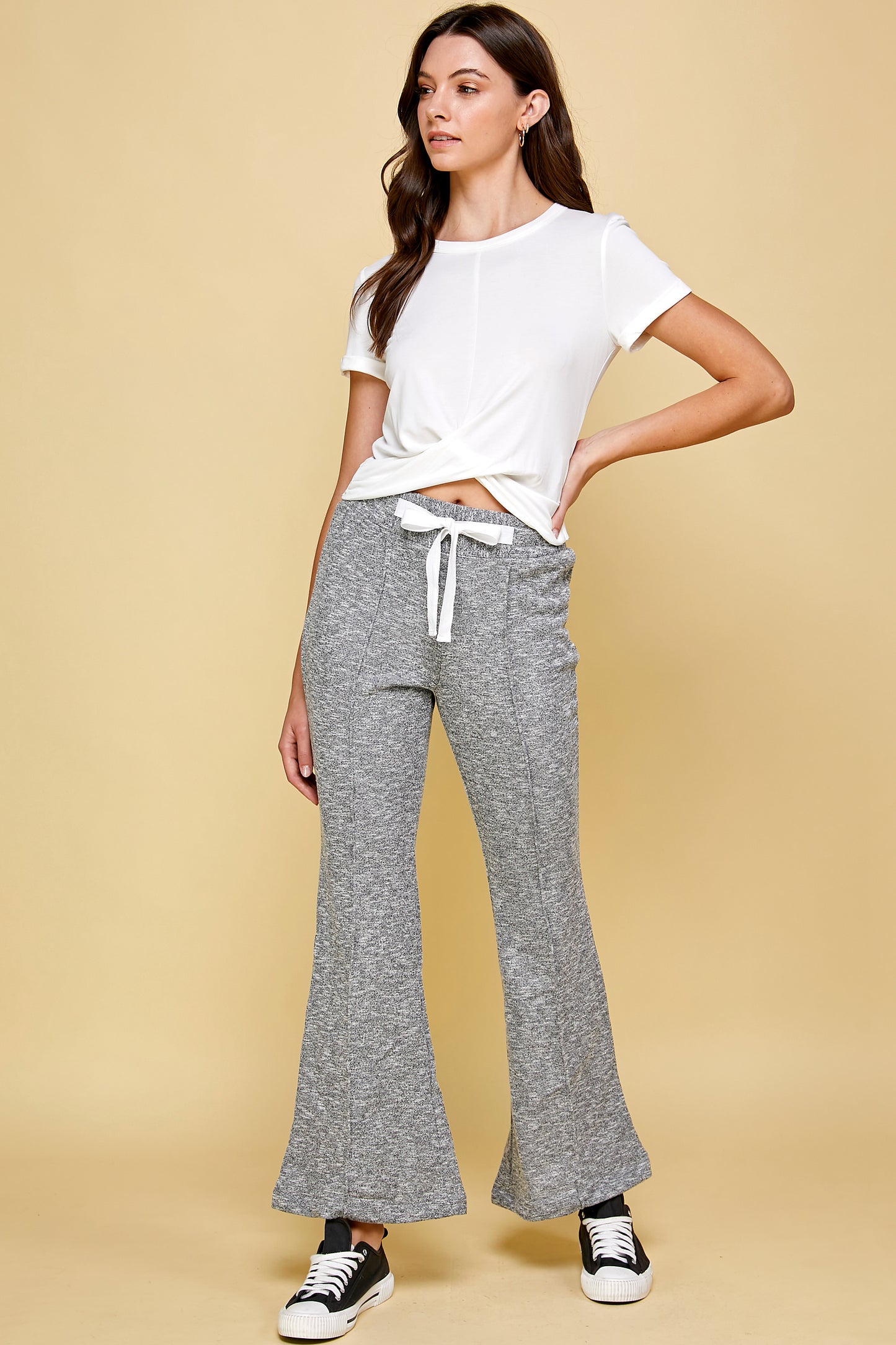 COZY SOFT KNIT TIE SWEATPANTS