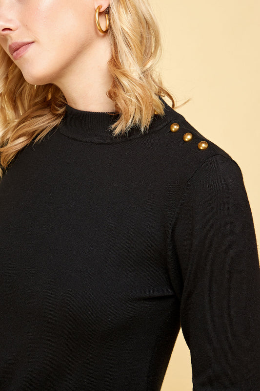 HIGH NECK LAYERED SWEATER