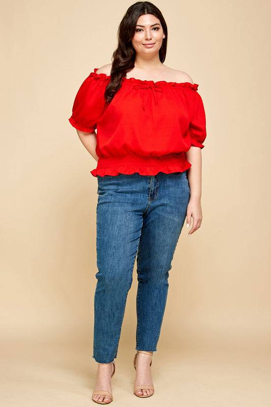 PEASANT SMOCKED TOP