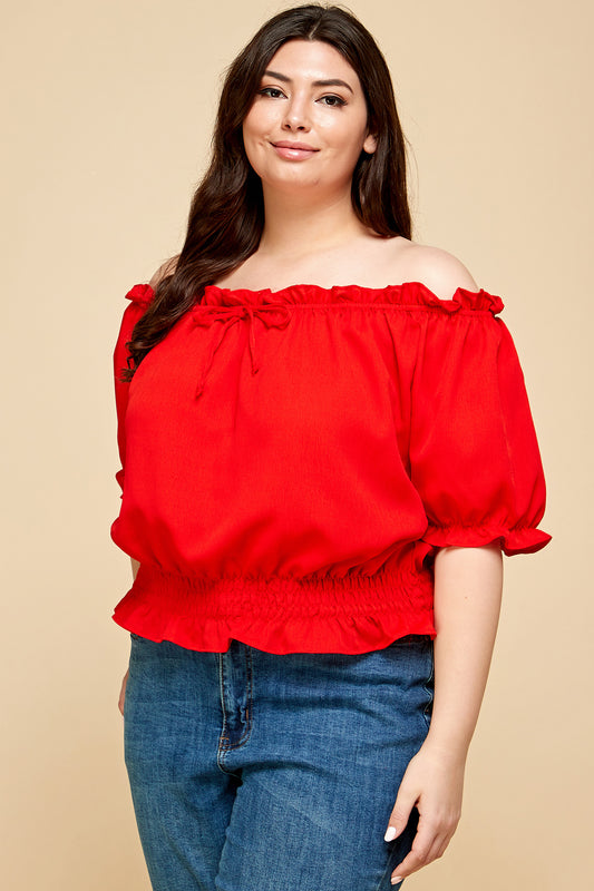 PEASANT SMOCKED TOP