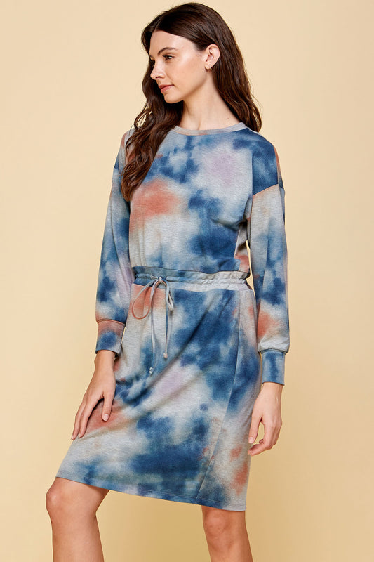 COZY TIE DYE SWEATER DRESS