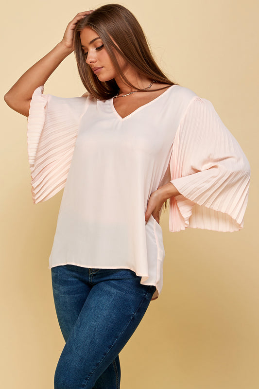 PINK LONG SLEEVE TUNIC TOP