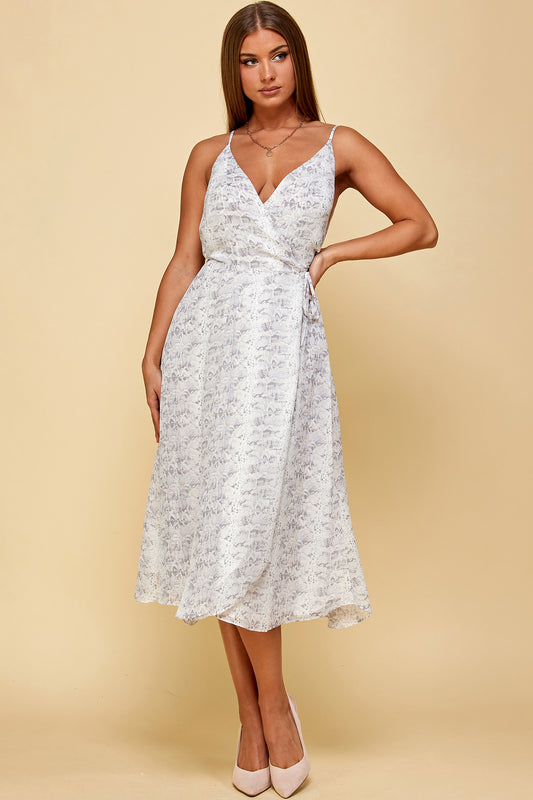 PYTHON PRINT WRAP DRESS