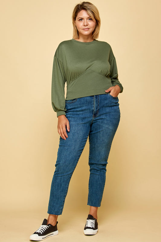 CREW NECK SWEATER IN GREEN