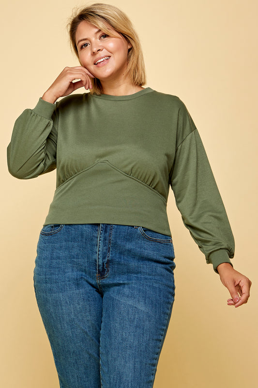 CREW NECK SWEATER IN GREEN